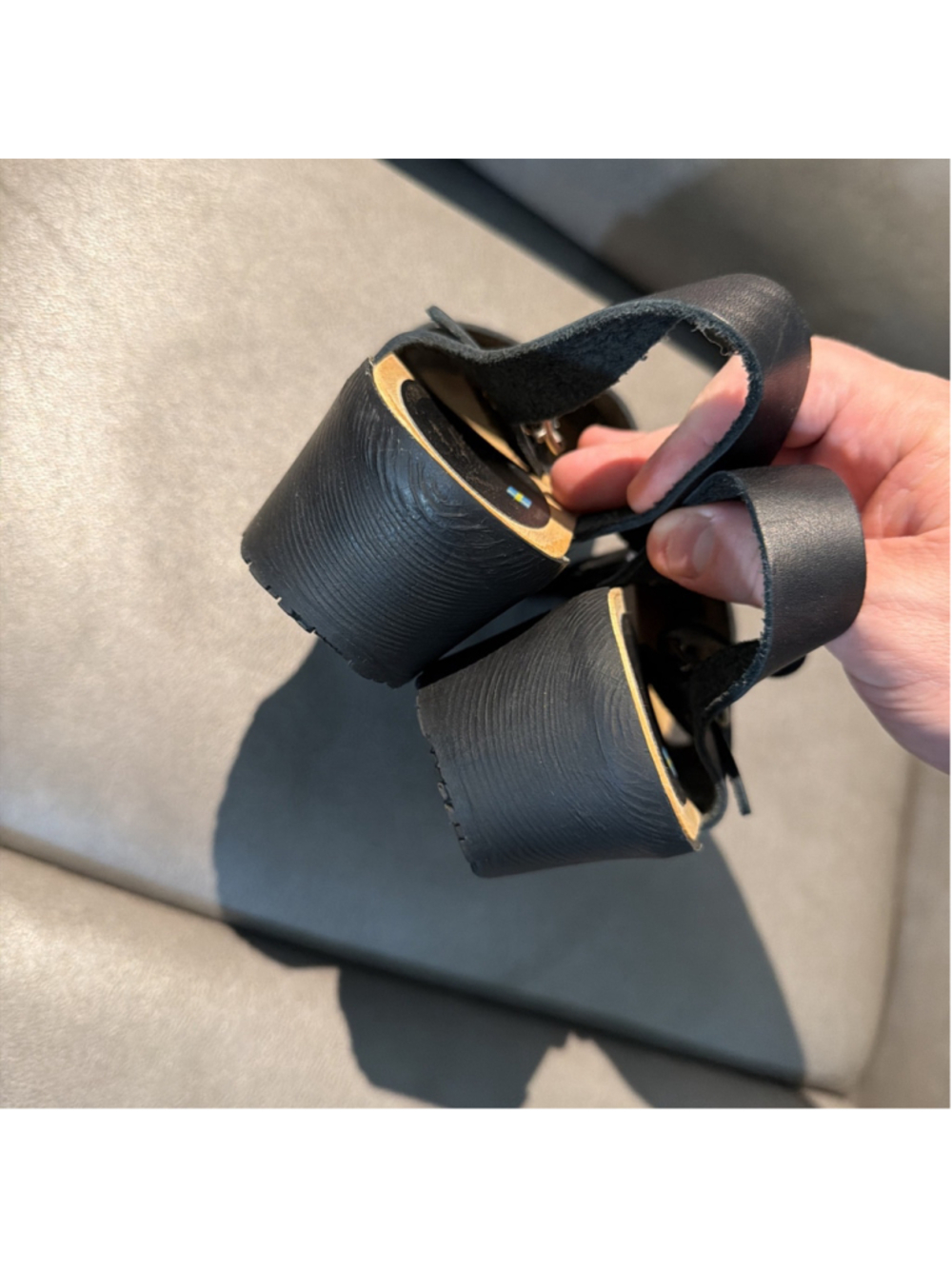 WOMEN’S LOTTA’S CLOG SANDALS SWEDEN STOCKHOLM BLACK LEATHER SIZE 39 EU - Picture 10 of 11